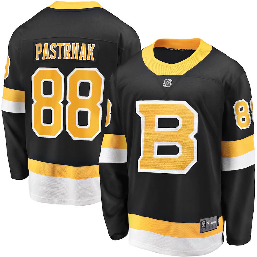 Men Boston Bruins #88 David Pastrnak Fanatics Branded Black Alternate Premier Breakaway Player NHL Jersey